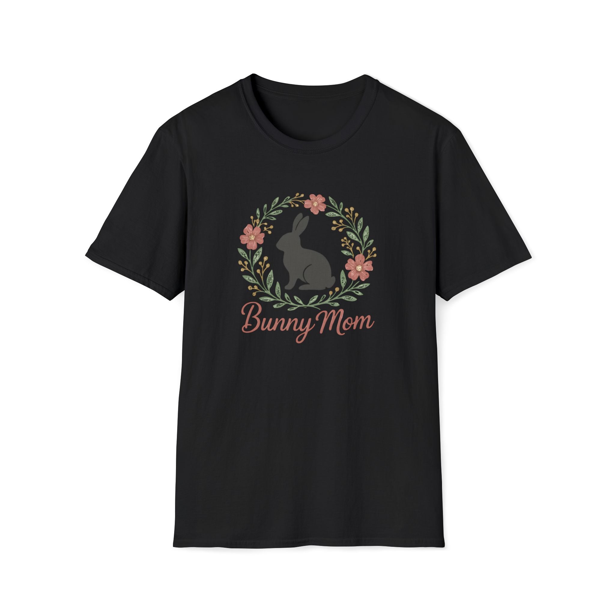 Bunny Mom Floral Wreath T-Shirt